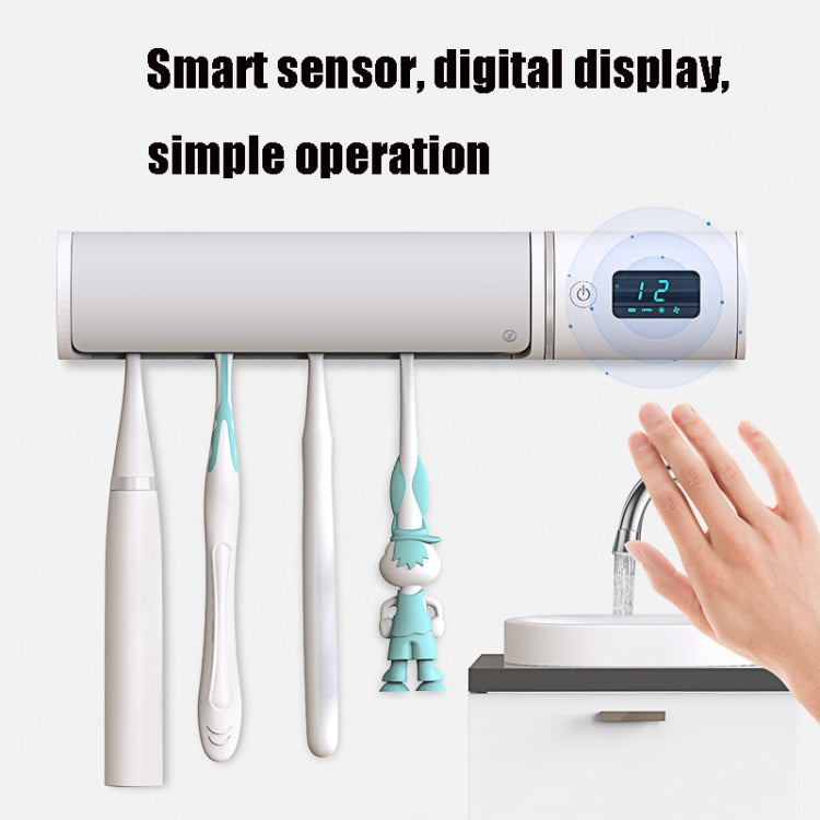 YZZ-XX01 Intelligent Sensor Toothbrush Sterilizer Automatically Turns On UVC Ultraviolet Sterilization Toothbrush Sterilization Box(White) - Toothbrush Sanitizer by buy2fix | Online Shopping UK | buy2fix