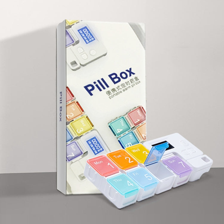 TF-248 7-Cell Smart Timing Reminder Plastic Pill Box Pill Storage Box(Colorful) - Pill Boxes by buy2fix | Online Shopping UK | buy2fix