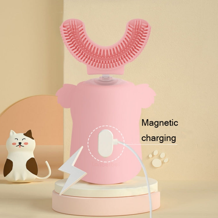 Children Mouth Electric Toothbrush U-Shaped Sonic Smart Electric Toothbrush(Pink) - Toothbrushes by buy2fix | Online Shopping UK | buy2fix