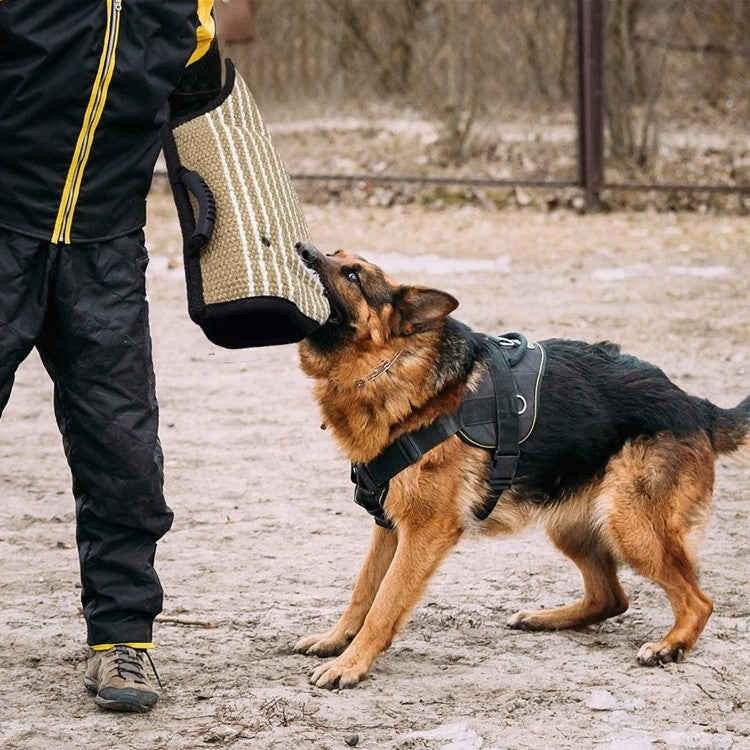 Dog Training Black-Edged Rough-Grained Jute Fluttering Sleeves Protector - Training Aids by buy2fix | Online Shopping UK | buy2fix