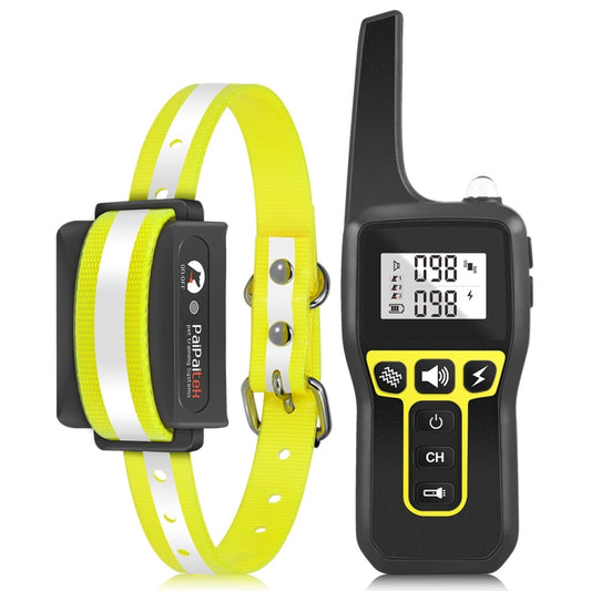 PaiPaitek PD529 Remote Control Dog Training Device Voice Control Anti-Barking Device Dog Training Device(Yellow) - Training Aids by PaiPaitek | Online Shopping UK | buy2fix