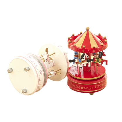 Sky City Carousel Clockwork Music Box Couples Birthday Gift(K0111 Star Red) - Music Box by buy2fix | Online Shopping UK | buy2fix