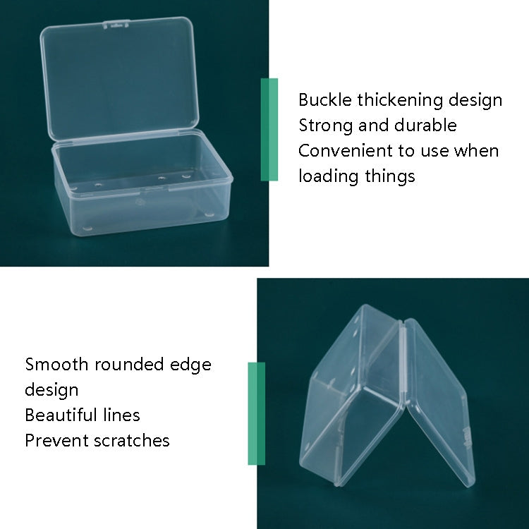 PP Rectangular Transparent Plastic Box Flip Cover Parts Hardware Tool Storage Box - Storage Boxes by buy2fix | Online Shopping UK | buy2fix