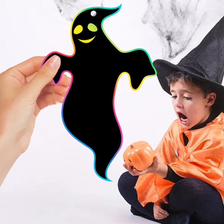 24 PCS / Set GG-24 Children Colorful Halloween Scratch Painting Set DIY Funny Ornaments Holiday Scratch Painting Paper - Halloween Stickers by buy2fix | Online Shopping UK | buy2fix