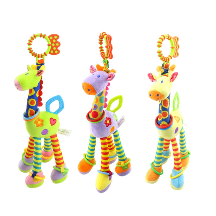 Baby Carriage Hanging Toy 0-1 Year Old Bell Teether Giraffe Bed Bell(Yellow) - Strollers Accessories by buy2fix | Online Shopping UK | buy2fix