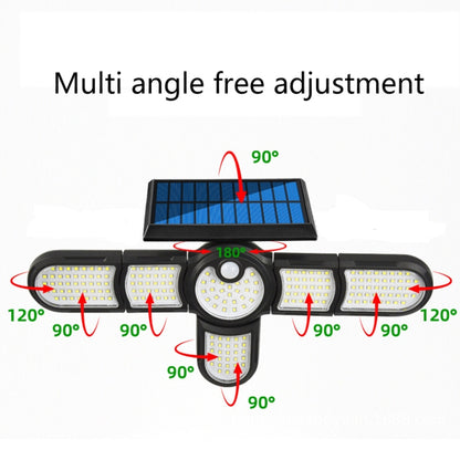 Garden Solar Wall Light Outdoor Waterproof Lawn Light Landscape Corridor Small Street Light, Spec: 6-Head 200 LED - Solar Lights by buy2fix | Online Shopping UK | buy2fix