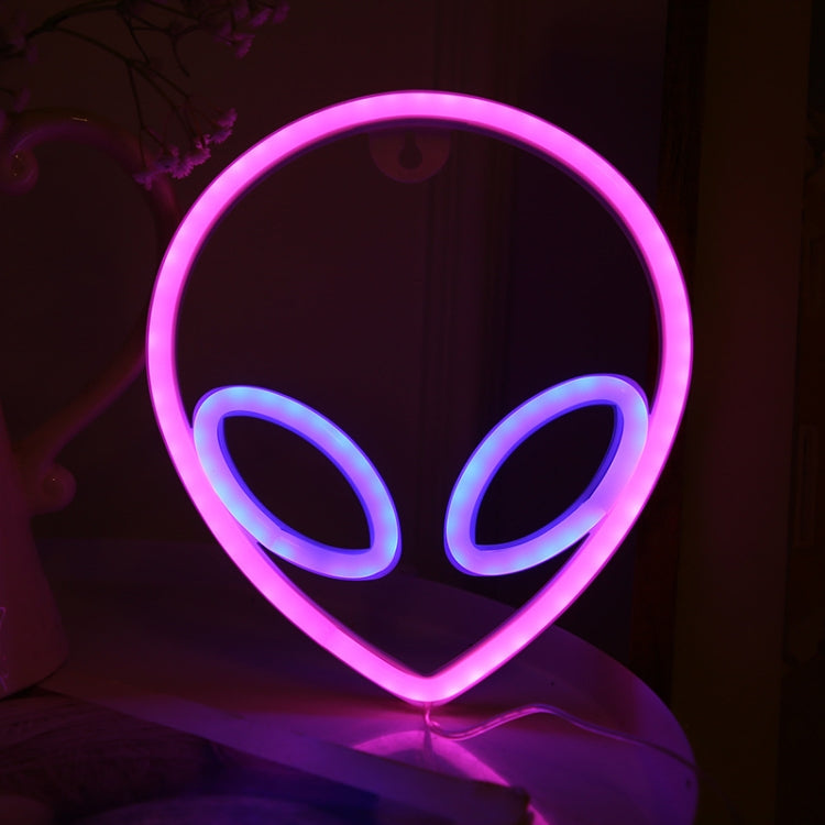 LED Personalized Neon Decorative Light Modeling Light USB Battery Box Dual Purpose, Spec: Alien - Holiday Lights by buy2fix | Online Shopping UK | buy2fix