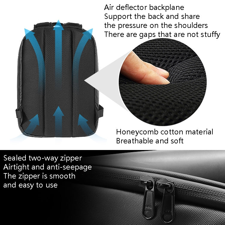 LED Display Backpack Smart Advertising Screen Waterproof PU Backpack, Size: 17 inch(Black) - Backpacks by buy2fix | Online Shopping UK | buy2fix