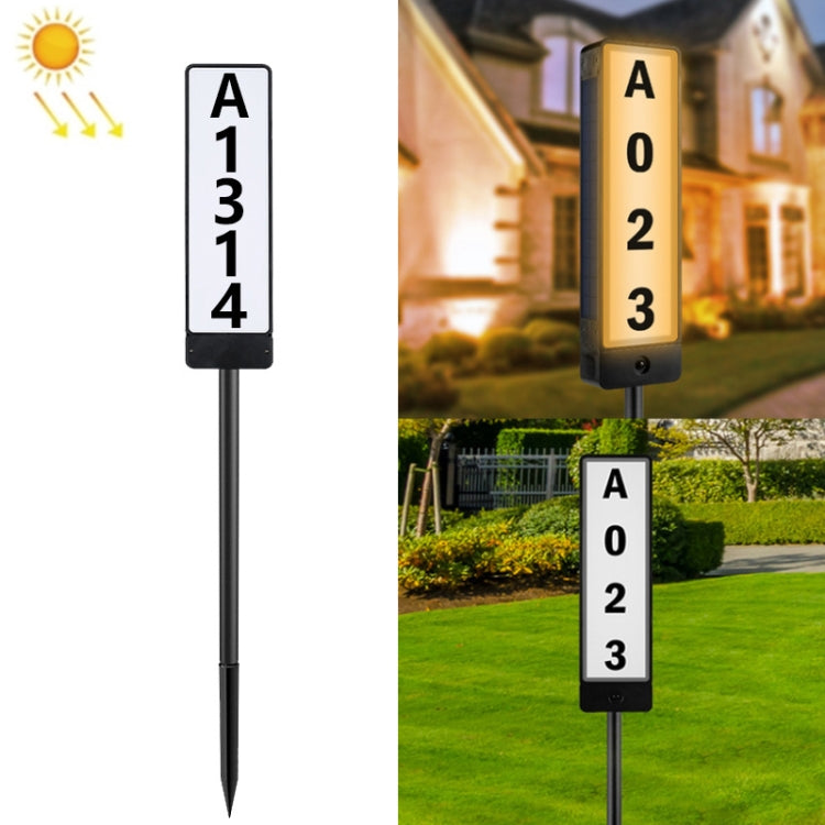 TS-G6704 Solar Dual-Color Temperature Ground Plug House Number Lawn Light - Solar Lights by buy2fix | Online Shopping UK | buy2fix