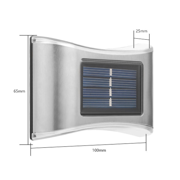 6 LED Solar Outdoor Garden Stainless Steel Wall Lamp(Color Light) - Solar Lights by buy2fix | Online Shopping UK | buy2fix