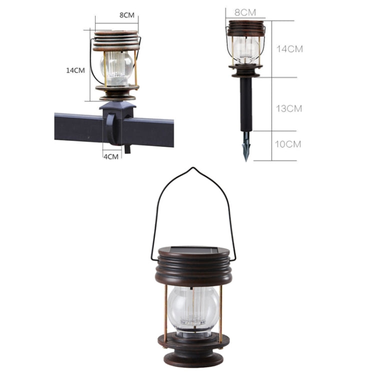 HSR002 Outdoor Retro Solar Lantern Camping Light, Spec: Portable-Warm Light - Solar Lights by buy2fix | Online Shopping UK | buy2fix