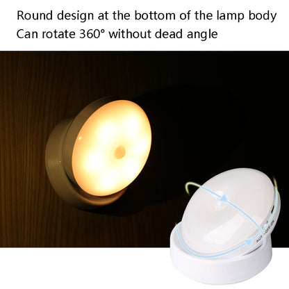 DMK-6PL Kitchen Cabinet Body Infrared Sensing Lamp, Style: Rotate Charging(Warm Yellow Light) - Sensor LED Lights by buy2fix | Online Shopping UK | buy2fix