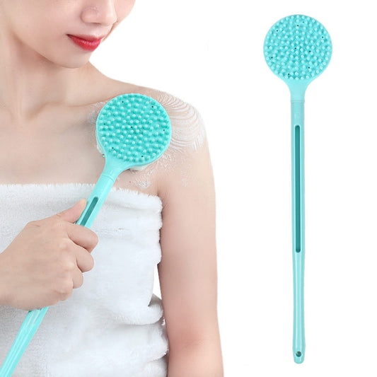 Silicone Massage Long Handle Double Sided Bath Brush(Blue) - Bath Brushes & Sponges by buy2fix | Online Shopping UK | buy2fix