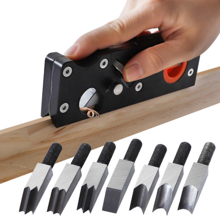 Adjustable Depth Woodworking Chamfering Planer, Specification: Cutter Head 7 PCS/Set - Wood Planers by buy2fix | Online Shopping UK | buy2fix