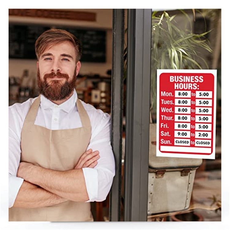 Company Shop Coffee Business Premises Business Hours Sticker - Sticker by buy2fix | Online Shopping UK | buy2fix