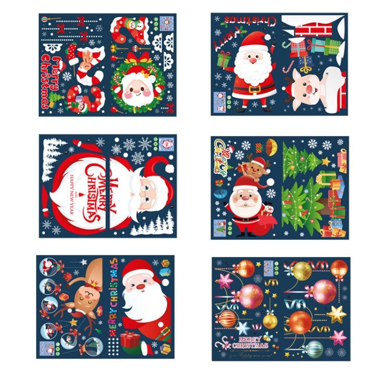 Santa Claus Hanging Stickers Shop Window Glass Door Living Room Wall Stickers(6305) - Christmas Stickers by buy2fix | Online Shopping UK | buy2fix