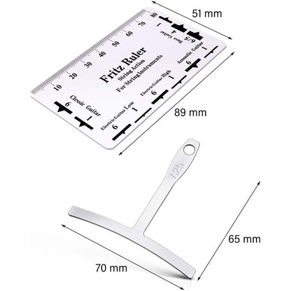 T -Type Guitar Ruler+String High Ruler Guitar Repair Measuring Ruler Tools - Stringed Instruments Accessories by buy2fix | Online Shopping UK | buy2fix