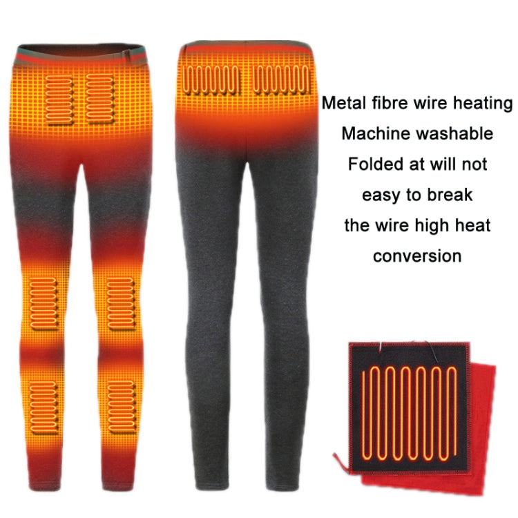 USB Rechargeable Smart Heating Outdoor Thickened Casual Trousers, Size: 2XL(Black) - Casual Pants by buy2fix | Online Shopping UK | buy2fix