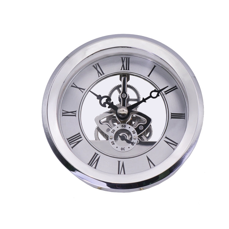 Metal See-through Quartz Clock Gear Clock DIY Accessories 103mm Silver Clock Head - DIY Clocks by buy2fix | Online Shopping UK | buy2fix