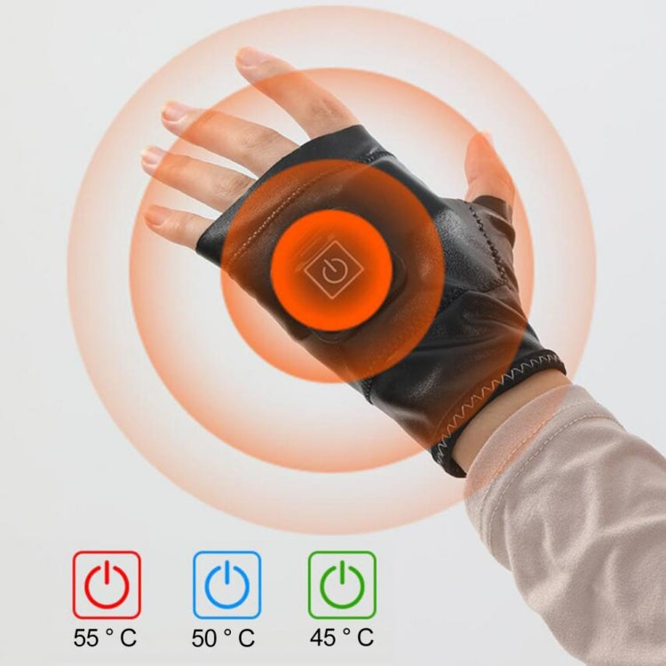 1 Pair Adjustable Temperature Rechargeable Intelligent Electric Heating Gloves Half Finger Gloves, Size: M(Pink) - Safety Gloves by buy2fix | Online Shopping UK | buy2fix