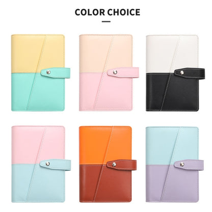 A6 YMX-012 PU Leather Budget Binder Notebook Macaron Color Matching Handbook(Yellow+Light Green) - Notebooks by buy2fix | Online Shopping UK | buy2fix