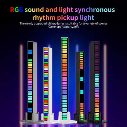 RGB Sound-controlled Rhythmic Response Lights Music Ambient LED Pick-up Lights Plug-in(16 Lights White) - Novelty Lighting by buy2fix | Online Shopping UK | buy2fix
