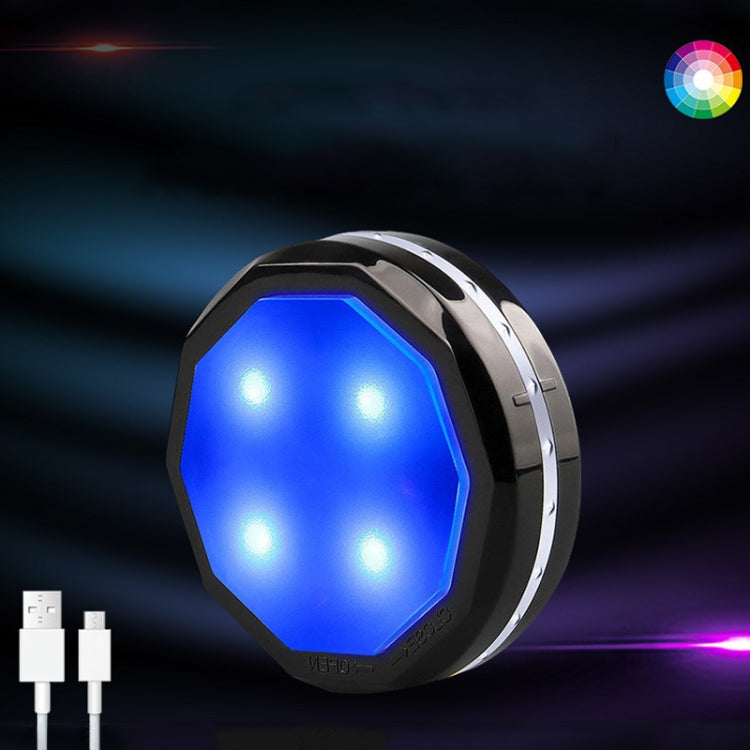 TL004-RGB USB Charging RGB Light Effect Ambient Light with Remote Control(White Silver Edge) - Night Lights by buy2fix | Online Shopping UK | buy2fix