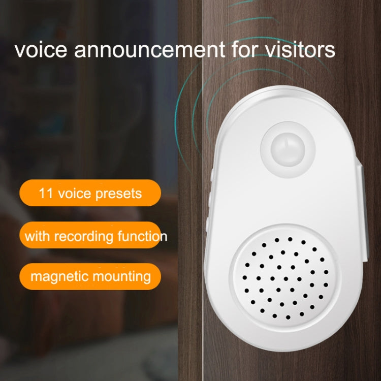 Small Horn Voice Announcement Sensor Entrance Voice Broadcaster Can Used As Doorbell, Specification: Rechargeable Round - Sensor Doorbell by buy2fix | Online Shopping UK | buy2fix