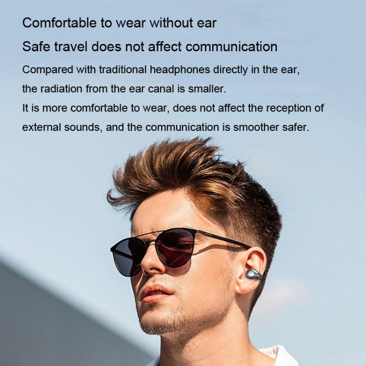 S19 Wireless Ear Clip Noise Reduction Bluetooth Headphone Bone Conduction No Delay Headset(Black) - Bluetooth Earphone by buy2fix | Online Shopping UK | buy2fix