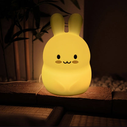 Rabbit Silicone Pat Night Light Children Gift Color Changing Lamp, Specification: Charging - Night Lights by buy2fix | Online Shopping UK | buy2fix