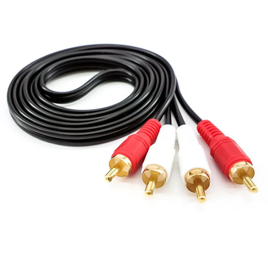 5m Double Lotus Audio Cable RCA Two-To-Two Power Amplifier Audio Cable - RCA Cable by buy2fix | Online Shopping UK | buy2fix