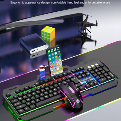 K-Snake Mechanical Feel Keyboard Mouse Kit USB Wired 104 Keycaps Computer Keyboard, Style: Single Keyboard (Black) - Wired Keyboard by K-Snake | Online Shopping UK | buy2fix