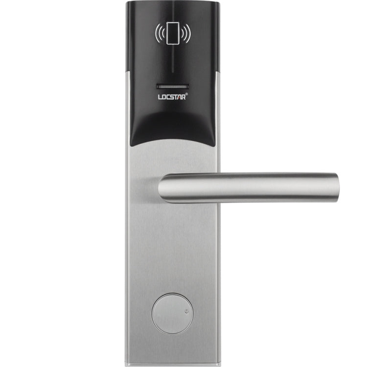 LOCSTAR  8088 RFID Card +Mechnical Key Unlock Hotel Door Lock(Stainless Steel) - Door Lock by LOCSTAR | Online Shopping UK | buy2fix