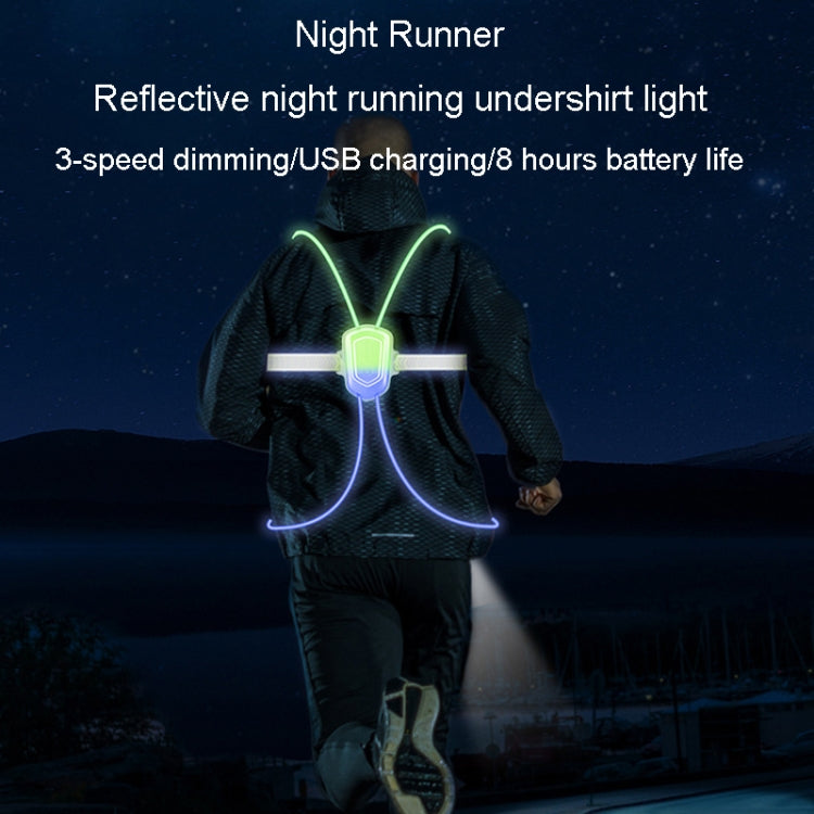 LED Running Lights Outdoor Sports Walking Riding Warning Lighting Vest Night Running Night Fishing Lights(White) - Camping Lighting by buy2fix | Online Shopping UK | buy2fix