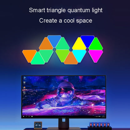 10pcs /Set Triangle Splicing Intelligent Sound Control Quantum Light Atmosphere Lighting With Remote Control, US Plug(Bluetooth Model) - Novelty Lighting by buy2fix | Online Shopping UK | buy2fix