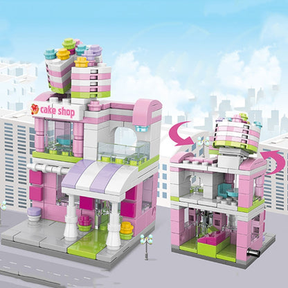 LELE BROTHER Children Assembling Mini City Street Scene Building Blocks, Style: 8613-2 Octopus Dumpling Car - Building Blocks by LELE BROTHER | Online Shopping UK | buy2fix