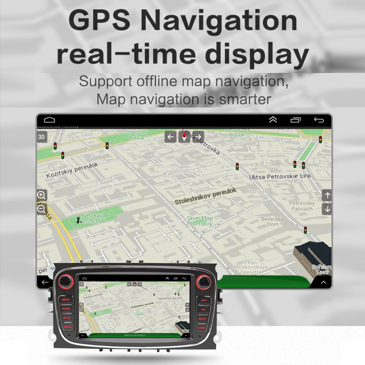 For Ford Focus 7 Inch HD Android Navigation Bluetooth RDS Radio, Size: 2+32G(Silver) - Car MP3 & MP4 & MP5 by buy2fix | Online Shopping UK | buy2fix