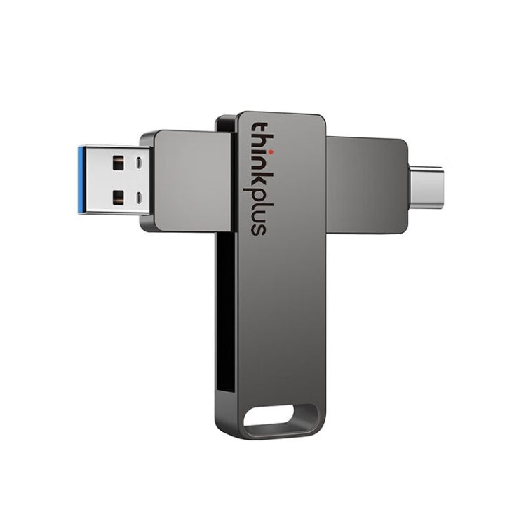 Lenovo Thinkplus MU110 USB3.2+Type-C Dual Interface Rotation Flash Drive, Size: 32GB(Grey) - USB Flash Drives by Lenovo | Online Shopping UK | buy2fix