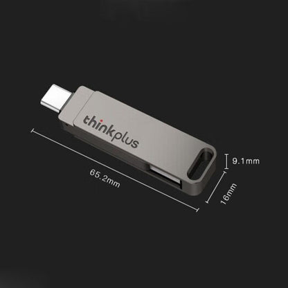 Lenovo Thinkplus MU110 USB3.2+Type-C Dual Interface Rotation Flash Drive, Size: 512GB(Grey) - USB Flash Drives by Lenovo | Online Shopping UK | buy2fix