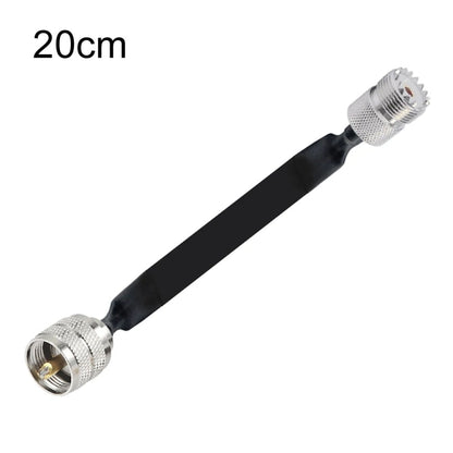 Window/Door Pass Through Flat RF Coaxial Cable UHF 50 Ohm RF Coax Pigtail Extension Cord, Length: 20cm(Male To Female) - Connectors by buy2fix | Online Shopping UK | buy2fix