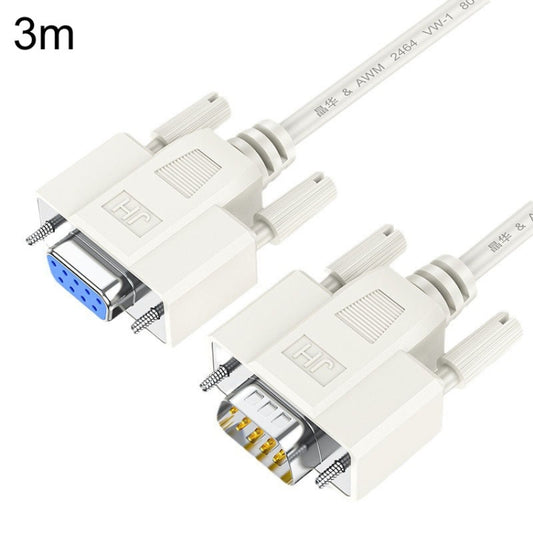 JINGHUA B110 Male To Female DB Cable RS232 Serial COM Cord Printer Device Connection Line, Size: 3m(Beige) - RS485 / RS232 Series by JINGHUA | Online Shopping UK | buy2fix
