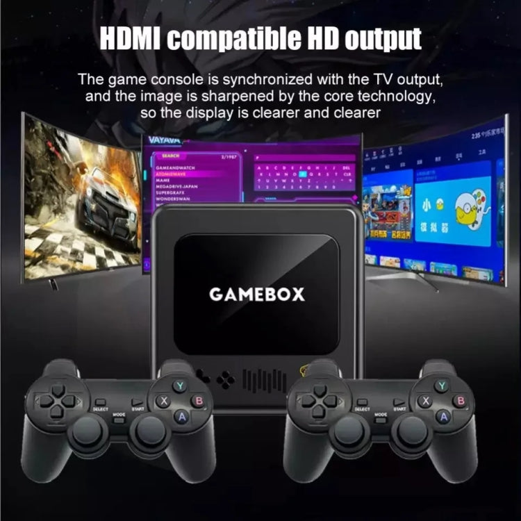 G10 GAMEBOX TV Box Dual System Wireless Android 3D Home 4K HD Game Console Support PS1 / PSP, Style: 256G 60,000+ Games (Black) - Pocket Console by buy2fix | Online Shopping UK | buy2fix