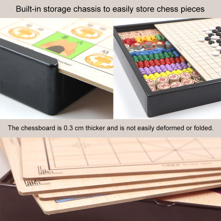 2 in 1 A Model Wooden Multifunctional Parent-Child Interactive Children Educational Chessboard Toy Set - Table Games by buy2fix | Online Shopping UK | buy2fix