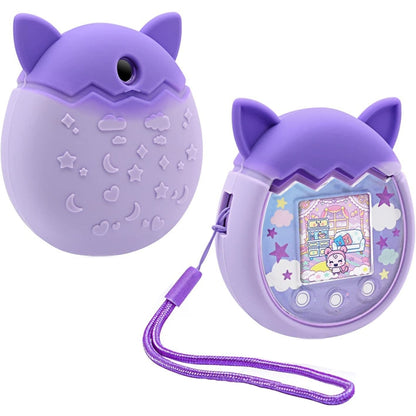 For Tamagotchi Pix Cartoon Electronic Pet Game Console Anti-Slip And Anti-Fall Silicone Protective Cover(Purple) - Accessories by buy2fix | Online Shopping UK | buy2fix