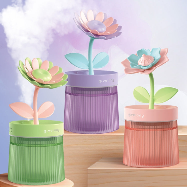 Flower Spray Hhydrating Colorful Atmosphere Light USB Aromatherapy Humidifier, Color: Gardenia Green - Air Purifiers & Accessories by buy2fix | Online Shopping UK | buy2fix