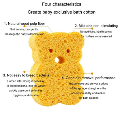 Baby Bathing Wood Pulp Sponge Cute Cartoon Soft Bath Sponge Bath Scrubber, Model: Duck - Bath Brushes & Sponges by buy2fix | Online Shopping UK | buy2fix