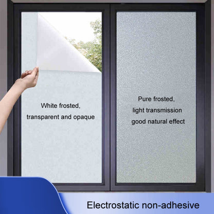 Electrostatic Frosted Anti-Peep Glass Thermal Insulation Window Film, Length: 45cm Wide/Meter(Glue-free White Matte) - Door & Window Films by buy2fix | Online Shopping UK | buy2fix