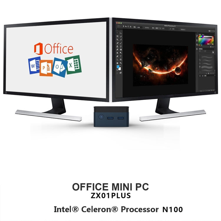 N100/DDR5 12th AlderLake-N100 Dual 4K60Hz Office And Home Mini PC, Spec: 12G+0 /EU Plug - Windows Mini PCs by buy2fix | Online Shopping UK | buy2fix