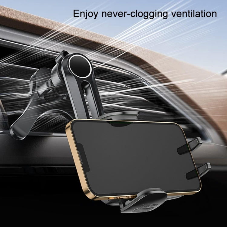 Car Air-conditioning Vent Y-shaped Base Mobile Phone Holder, Color: Ninth Generation Black - Car Holders by buy2fix | Online Shopping UK | buy2fix