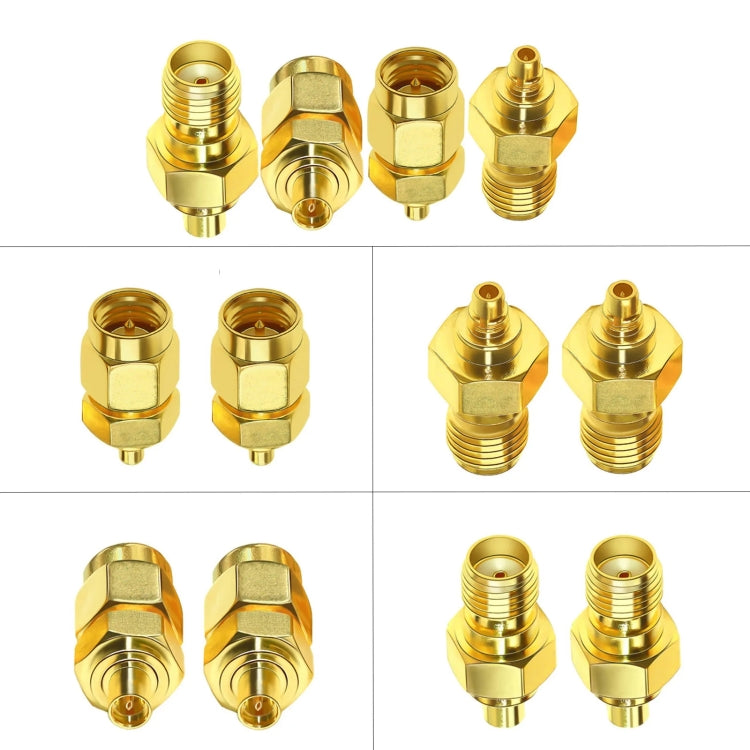 SAM Female To MMCX Male Coaxial Adapter Kit Brass Coaxial Connector RF Antenna Adapter - DVB-T & Simulation Antenna by buy2fix | Online Shopping UK | buy2fix